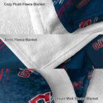 cleveland guardians fan spirit navy blue blanket premium grade