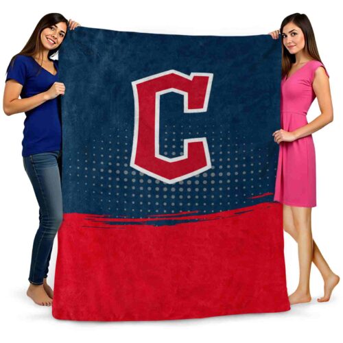 cleveland guardians gradient dots navy blue blanket fashion forward