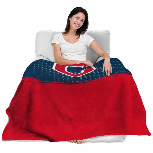 cleveland guardians gradient dots navy blue blanket latest model