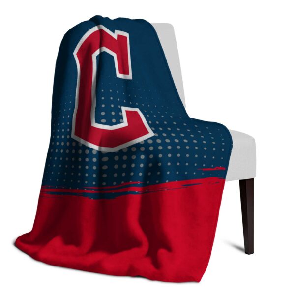 cleveland guardians gradient dots navy blue blanket top rated