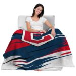 cleveland guardians paint streaks navy blue white blanket latest model