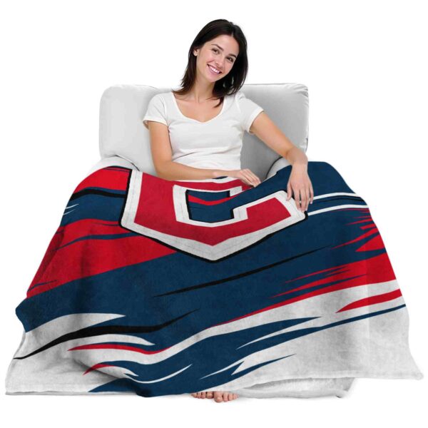 cleveland guardians paint streaks navy blue white blanket latest model