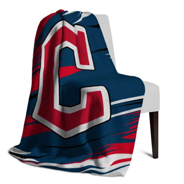 cleveland guardians paint streaks navy blue white blanket top rated