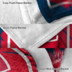 cleveland guardians splatter effect navy blue blanket premium grade