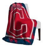 cleveland guardians splatter effect navy blue blanket top rated