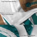 coastal carolina chanticleers brushstrokes green white blanket best selling