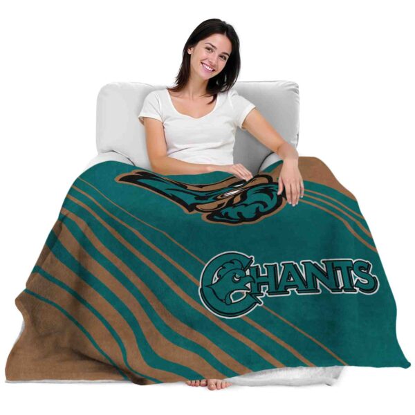 coastal carolina chanticleers diagonal stripes green blanket latest model