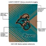 coastal carolina chanticleers diagonal stripes green blanket new arrival