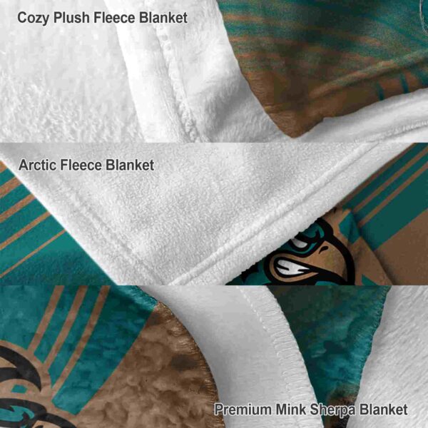 coastal carolina chanticleers diagonal stripes green blanket premium grade