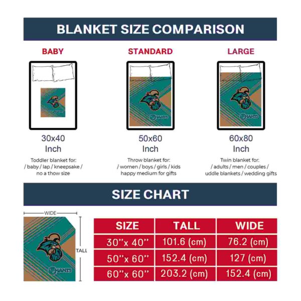 coastal carolina chanticleers diagonal stripes green blanket trendy