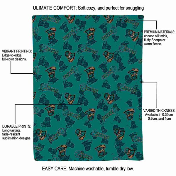 coastal carolina chanticleers diehard fans green blanket new arrival