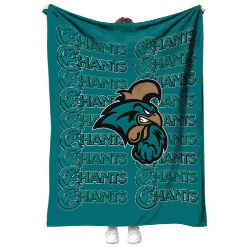 coastal carolina chanticleers fan pride green blanket best selling