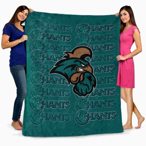 coastal carolina chanticleers fan pride green blanket fashion forward