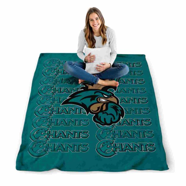 coastal carolina chanticleers fan pride green blanket high quality
