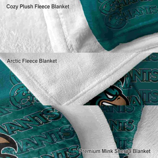 coastal carolina chanticleers fan pride green blanket premium grade