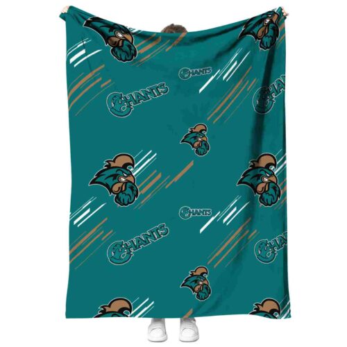 coastal carolina chanticleers fan spirit green blanket best selling