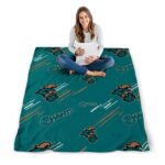 coastal carolina chanticleers fan spirit green blanket high quality