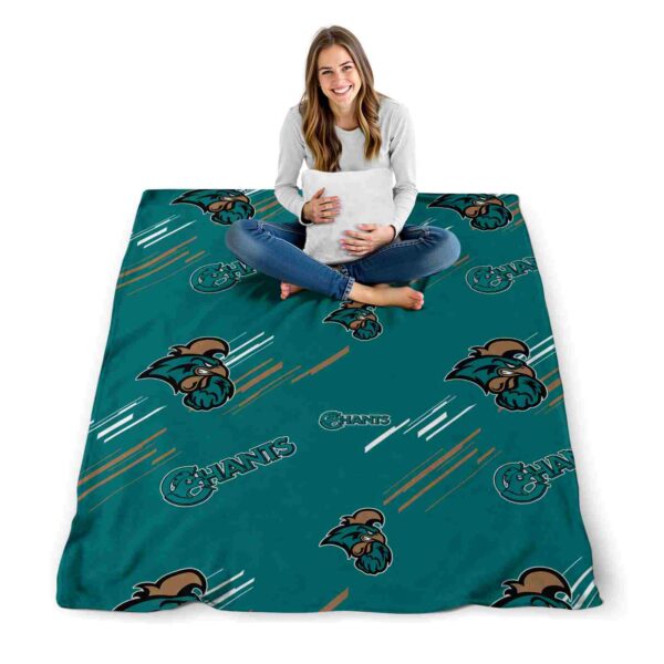 coastal carolina chanticleers fan spirit green blanket high quality