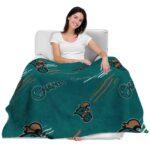coastal carolina chanticleers fan spirit green blanket latest model