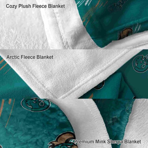 coastal carolina chanticleers fan spirit green blanket premium grade