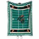 coastal carolina chanticleers football field green blanket best selling