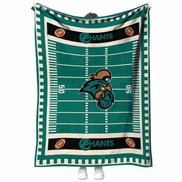 coastal carolina chanticleers football field green blanket best selling