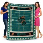 coastal carolina chanticleers football field green blanket fashion forward