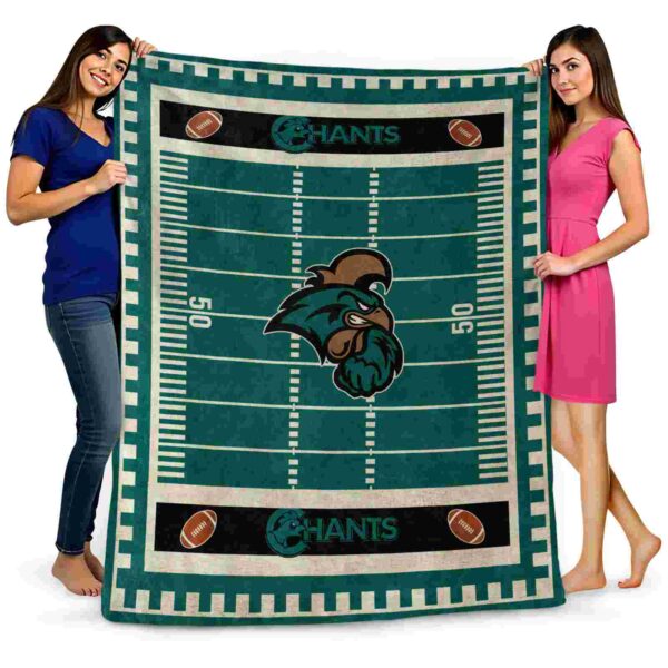 coastal carolina chanticleers football field green blanket fashion forward