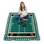 coastal carolina chanticleers football field green blanket high quality