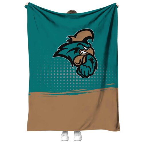 coastal carolina chanticleers gradient dots green blanket best selling