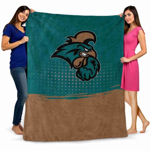 coastal carolina chanticleers gradient dots green blanket fashion forward
