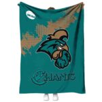 coastal carolina chanticleers grunge texture green blanket best selling