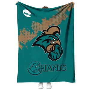 coastal carolina chanticleers grunge texture green blanket best selling