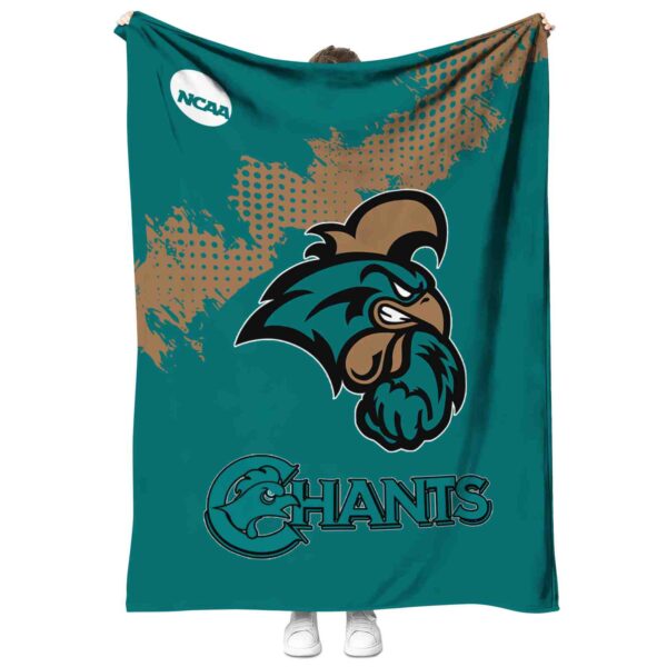 coastal carolina chanticleers grunge texture green blanket best selling