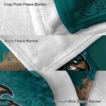 coastal carolina chanticleers grunge texture green blanket premium grade