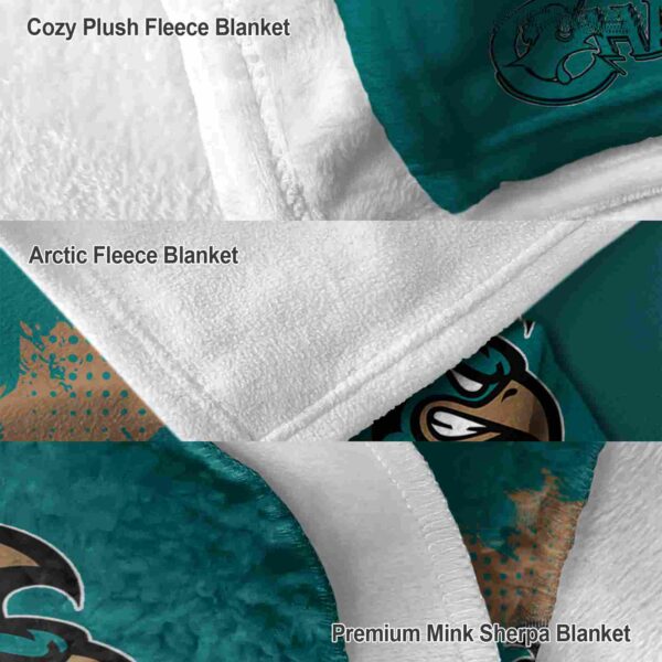 coastal carolina chanticleers grunge texture green blanket premium grade