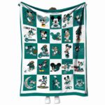 coastal carolina chanticleers mickey minnie green white blanket best selling