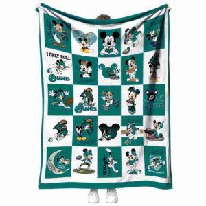 coastal carolina chanticleers mickey minnie green white blanket best selling