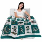coastal carolina chanticleers mickey minnie green white blanket latest model