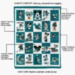 coastal carolina chanticleers mickey minnie green white blanket new arrival