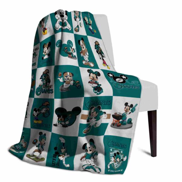 coastal carolina chanticleers mickey minnie green white blanket top rated