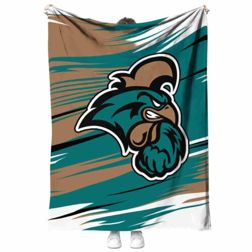 coastal carolina chanticleers paint streaks green white blanket best selling