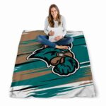 coastal carolina chanticleers paint streaks green white blanket high quality