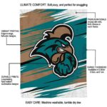 coastal carolina chanticleers paint streaks green white blanket new arrival