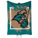 coastal carolina chanticleers splatter effect green blanket best selling