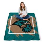 coastal carolina chanticleers splatter effect green blanket best selling