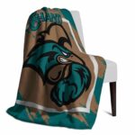 coastal carolina chanticleers splatter effect green blanket best selling