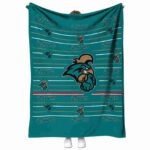 coastal carolina chanticleers striped pattern green blanket best selling