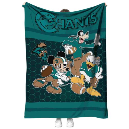coastal carolina chanticleers three musketeers green blanket best selling