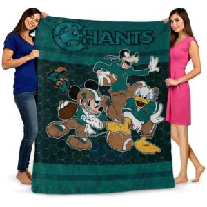 coastal carolina chanticleers three musketeers green blanket fashion forward